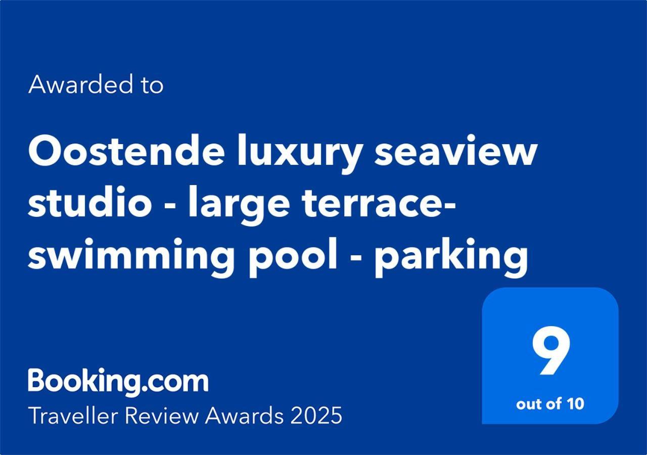 Oostende Luxury Seaview Studio - Large Terrace- Swimming Pool - Parking Eksteriør bilde